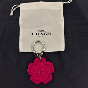 Coach Tea Rose Bag Charm Dragonfruit